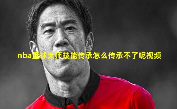 nba篮球大师技能传承怎么传承不了呢视频