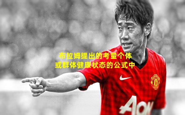 布拉姆提出的考量个体或群体健康状态的公式中