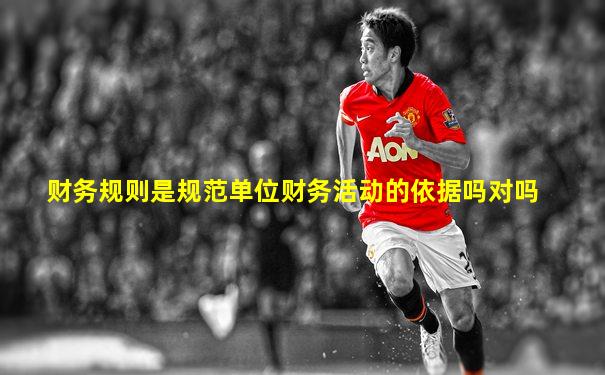 财务规则是规范单位财务活动的依据吗对吗